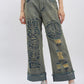 Distressed Peace Patch Jeans