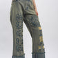 Distressed Peace Patch Jeans