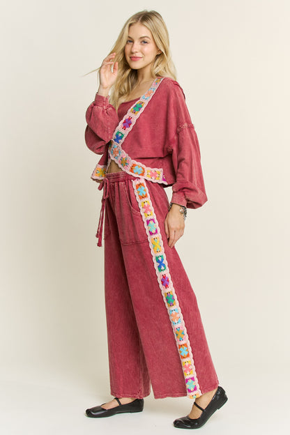 Crochet Side Knit Pants