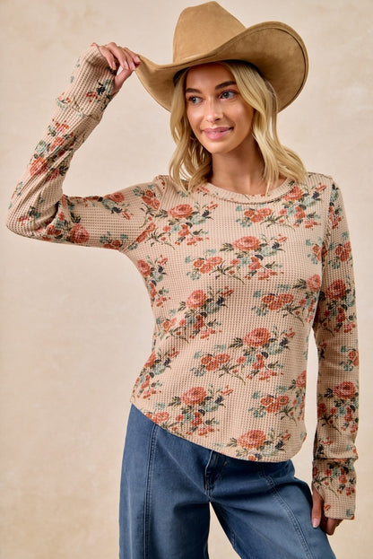 Floral Thumb Hole Thermal