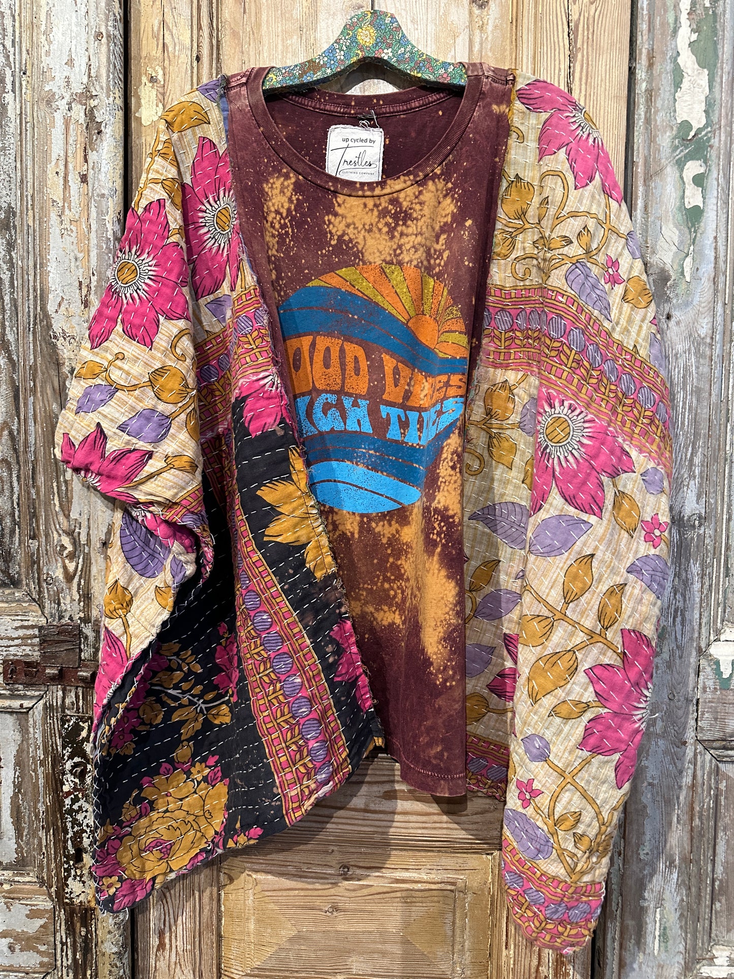 Up Cycled Kantha Poncho