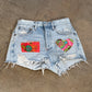 Size 26 Up Cycled Love Shorts