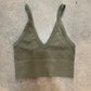 Vintage Ribbed V Bra Top