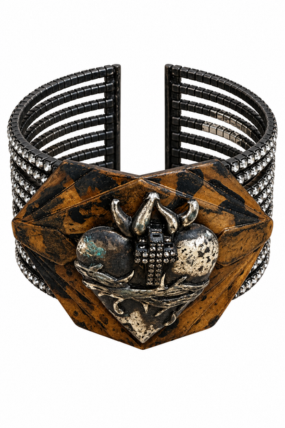 Large Open Close Bling Cuff