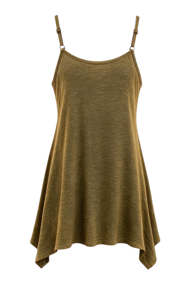 Tea Dyed Ruffled Tank