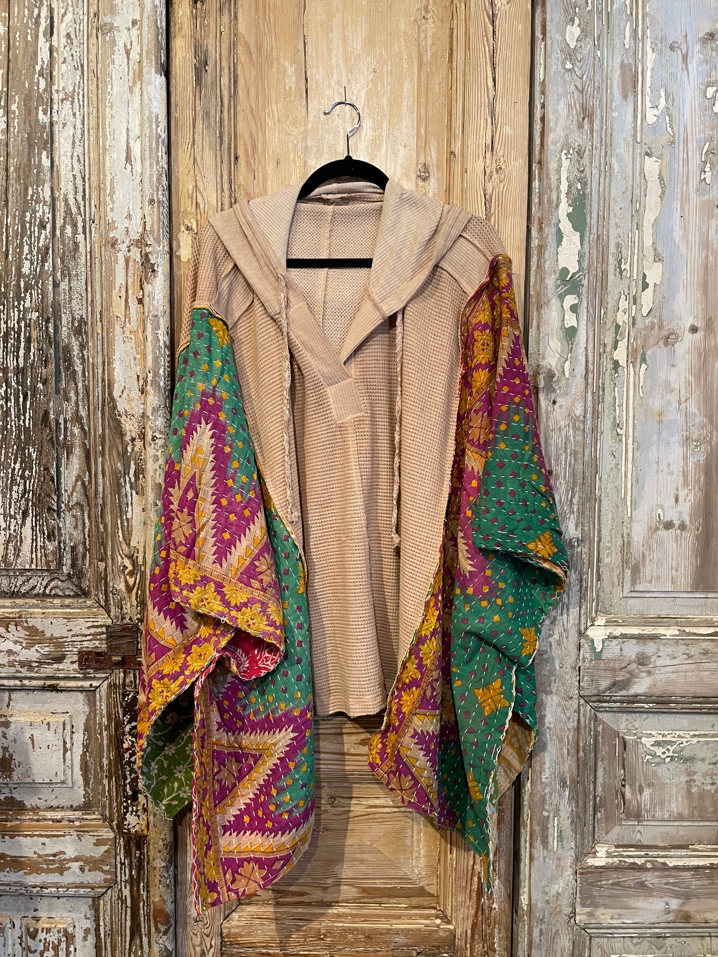 Up Cycled Kantha Poncho