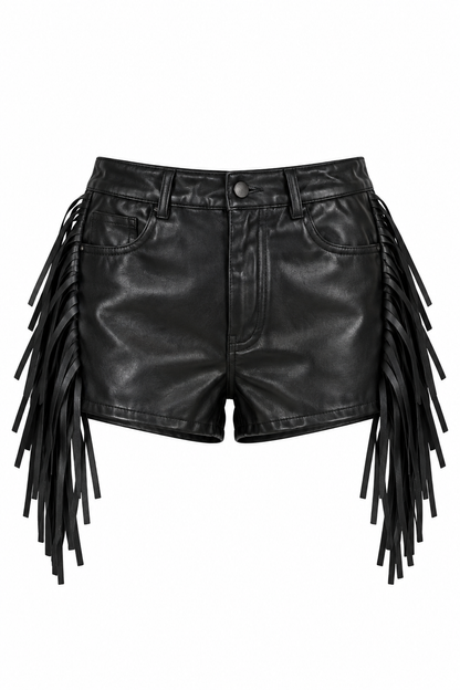 Vegan Side Fringe Shorts
