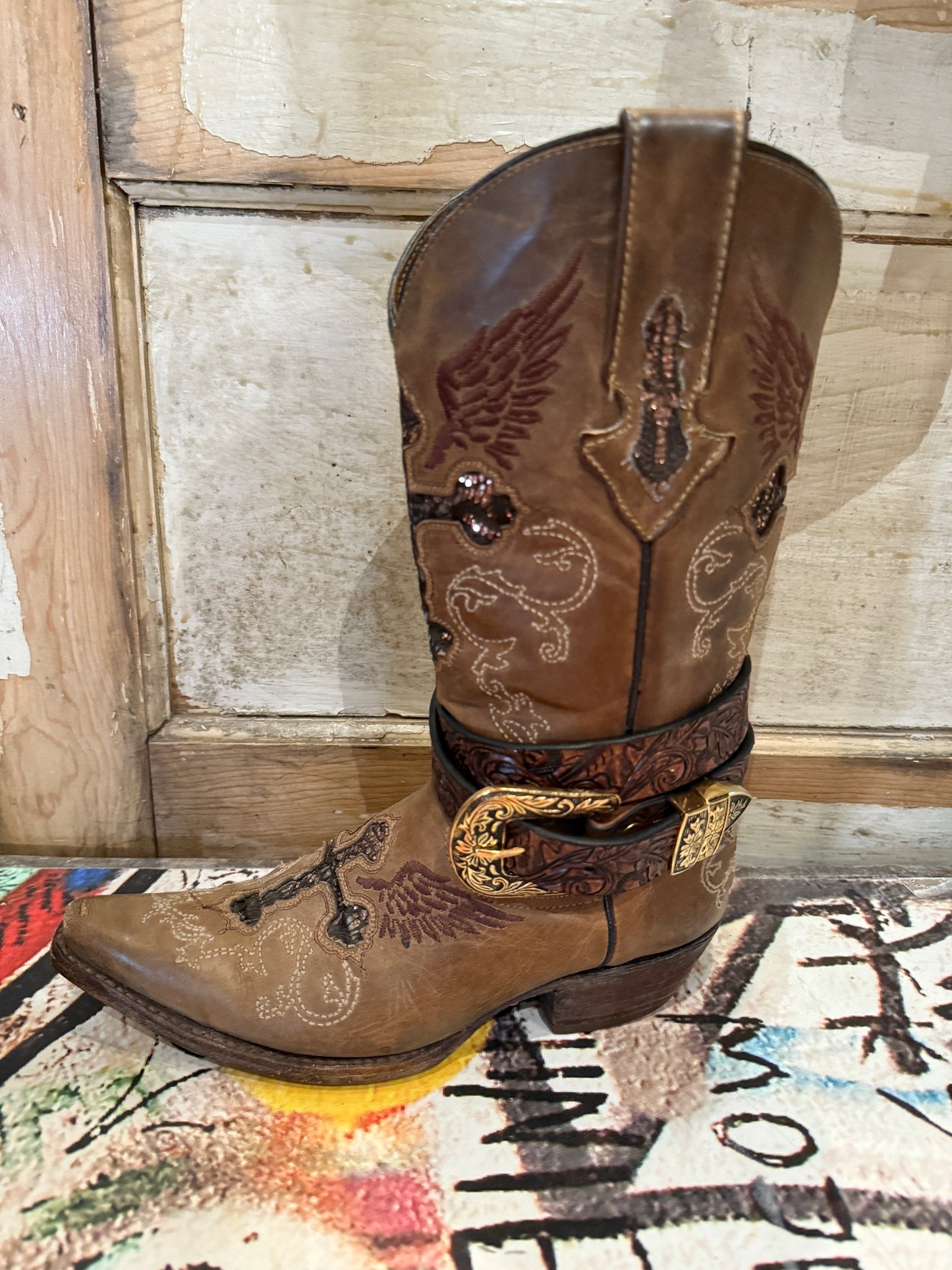 Tooled Boot Belt