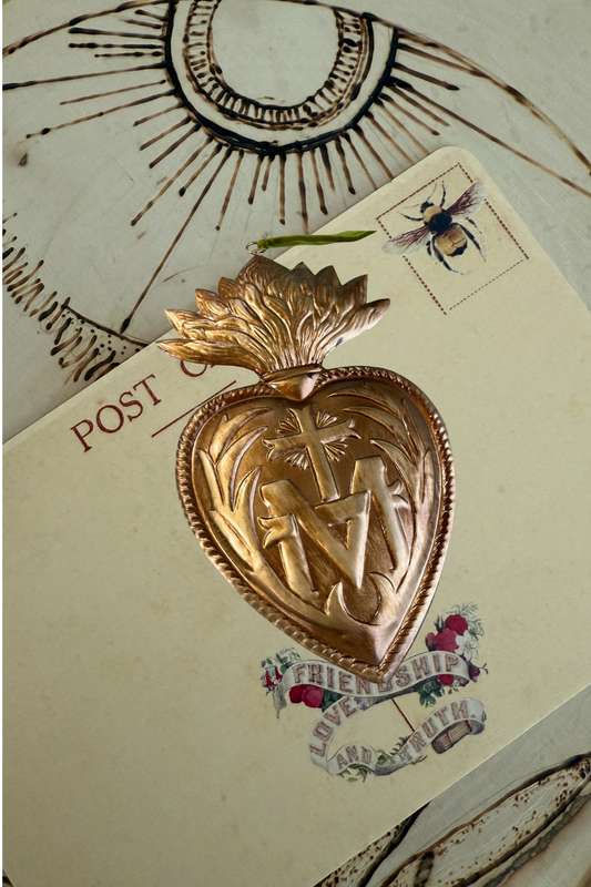 Jesus Mary Hollow Heart Ornaments