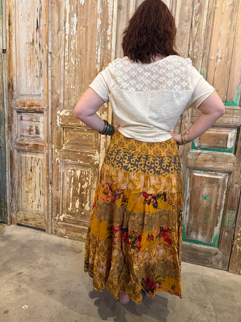 Boho Cotton Patchwork Skirt