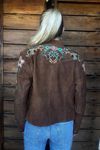 Beaded Fringe Suede Jacket