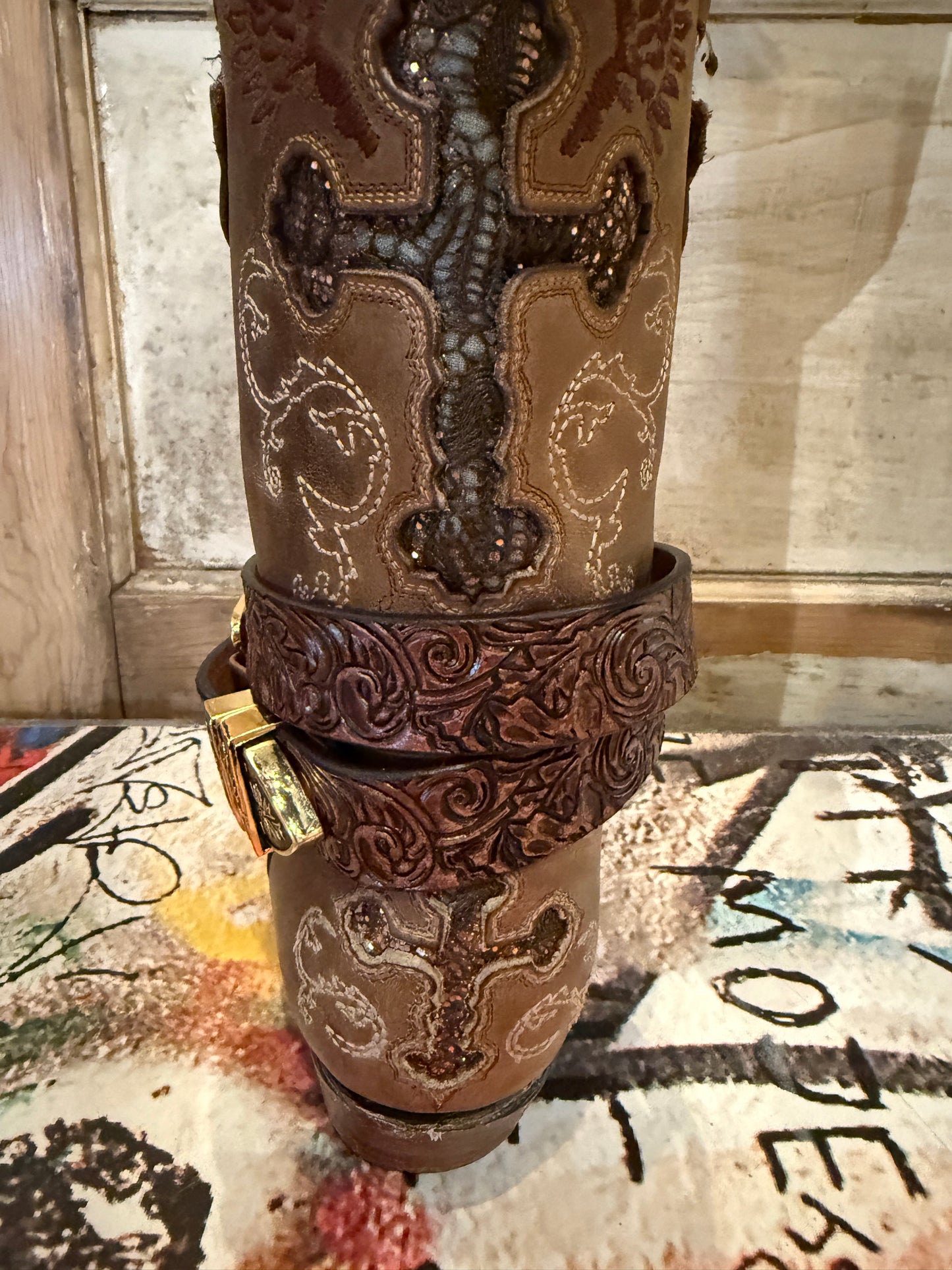 Tooled Boot Belt