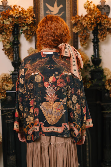 Heart of Gold Cropped Kimono