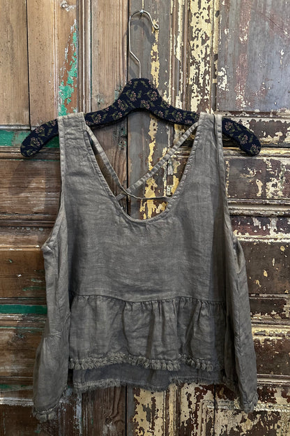 Cross Back Ruffle Top