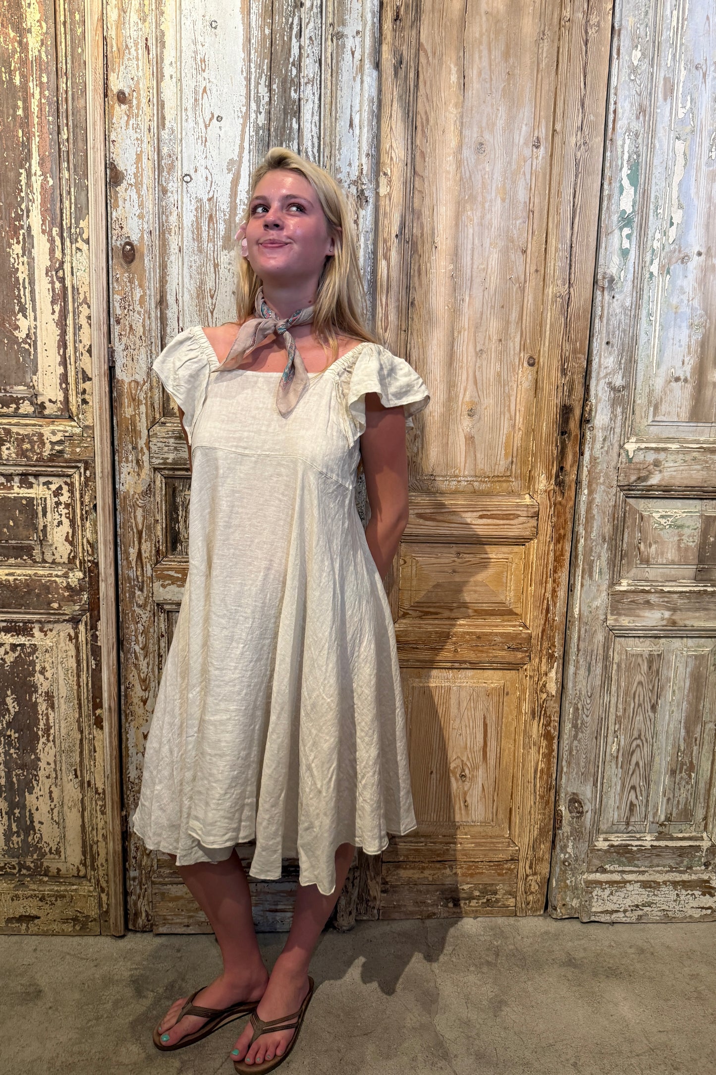 Flutter Linen Dress
