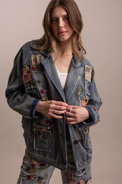 Embroidered Denim Jacket