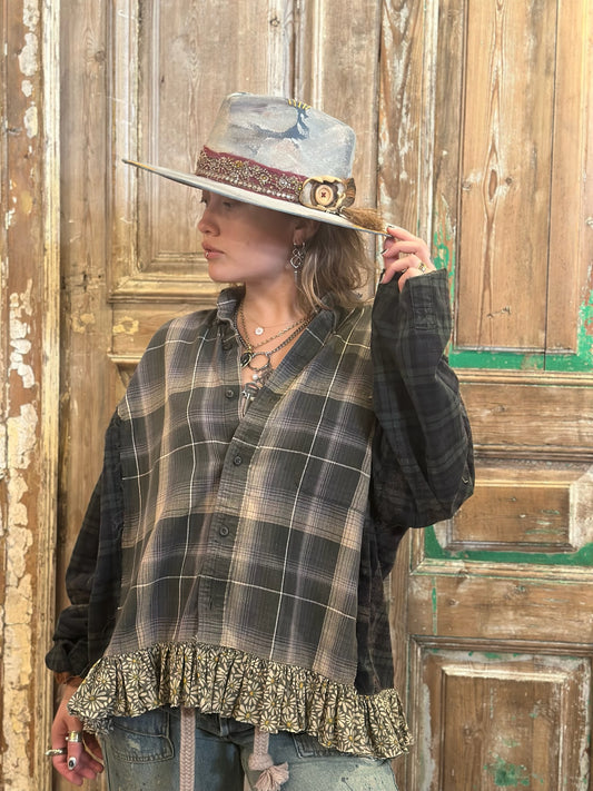 Large Frankenstein Ruffled Flannel