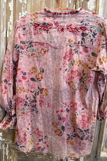 1/4 Front Embroidered Yoke