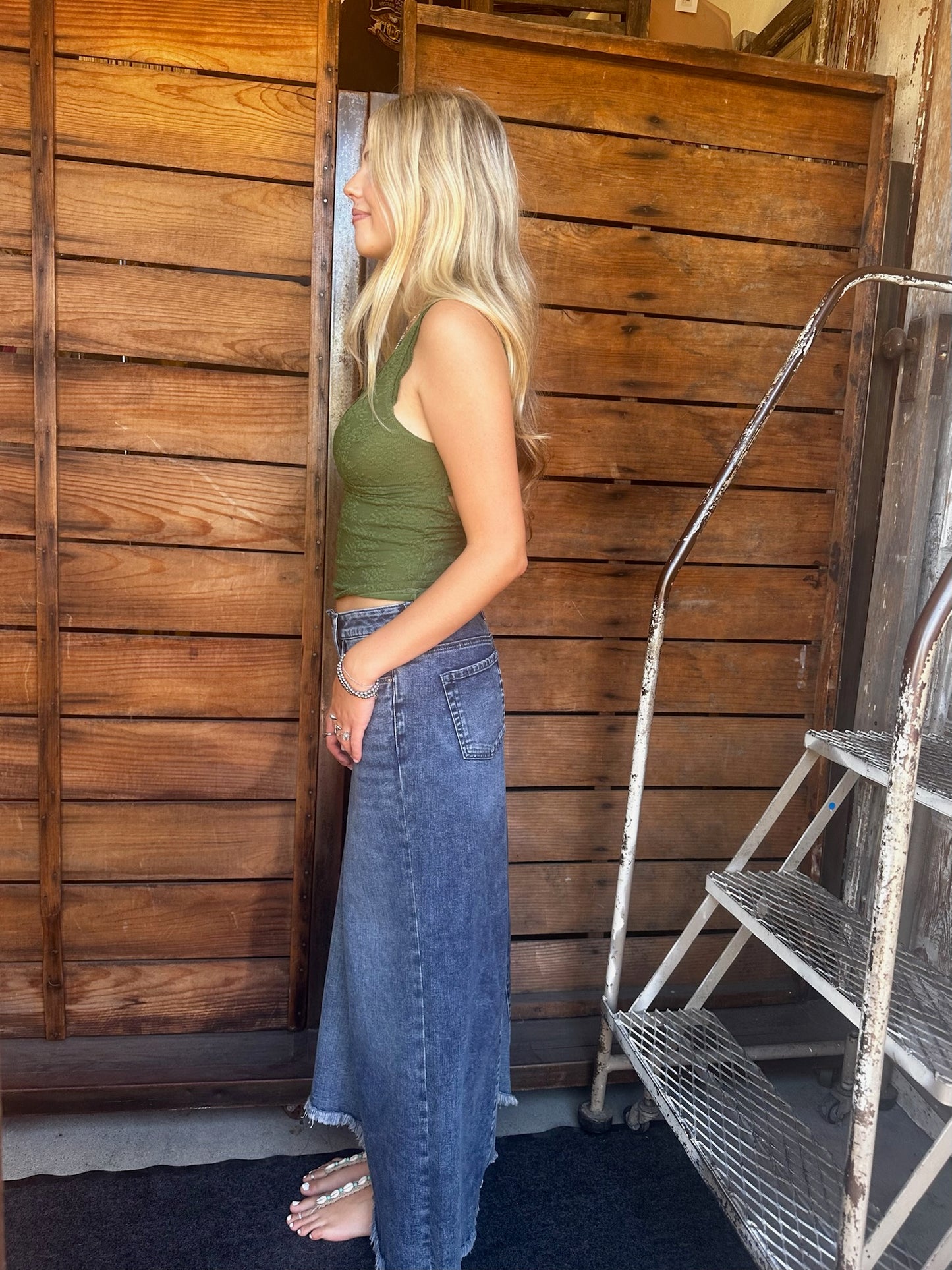 Denim Maxi Skirt