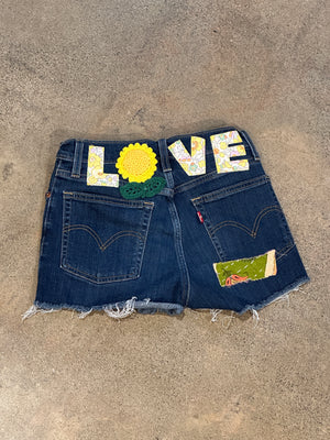 Size 25 Up Cycled Love Shorts