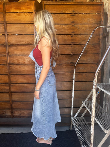 Pieced Denim Jumper