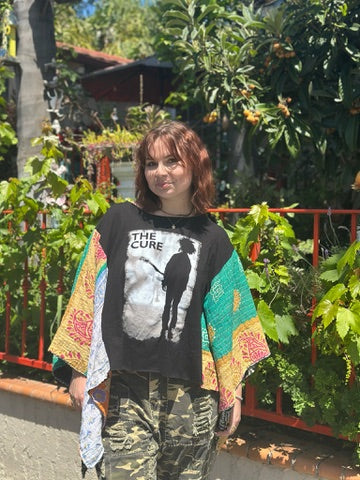 L/XL Up Cycled Kantha Poncho