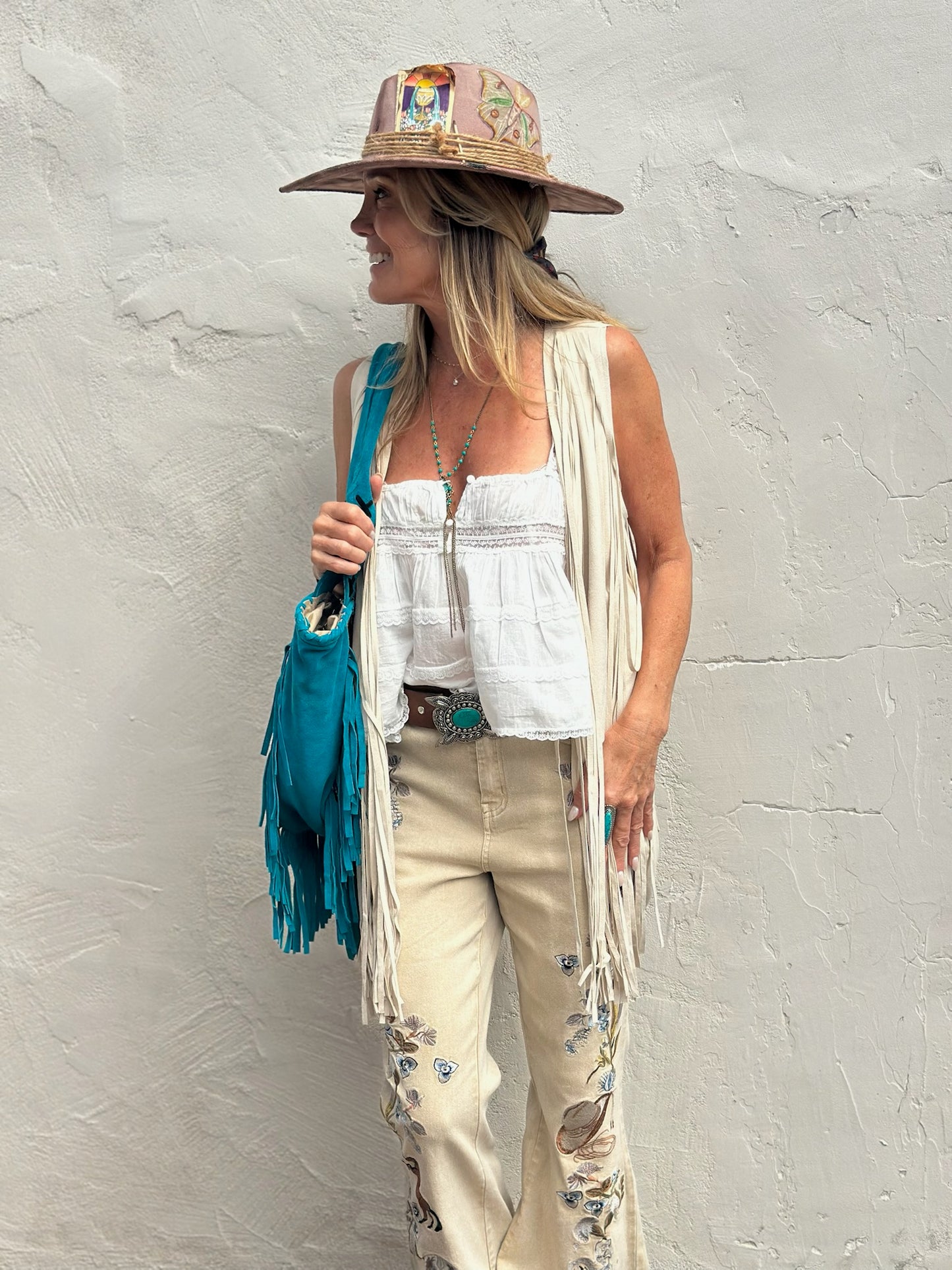 Suede Fringe Vest