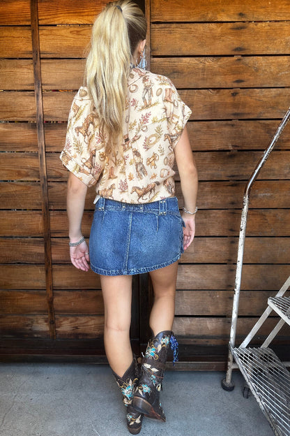 Horse Print Top