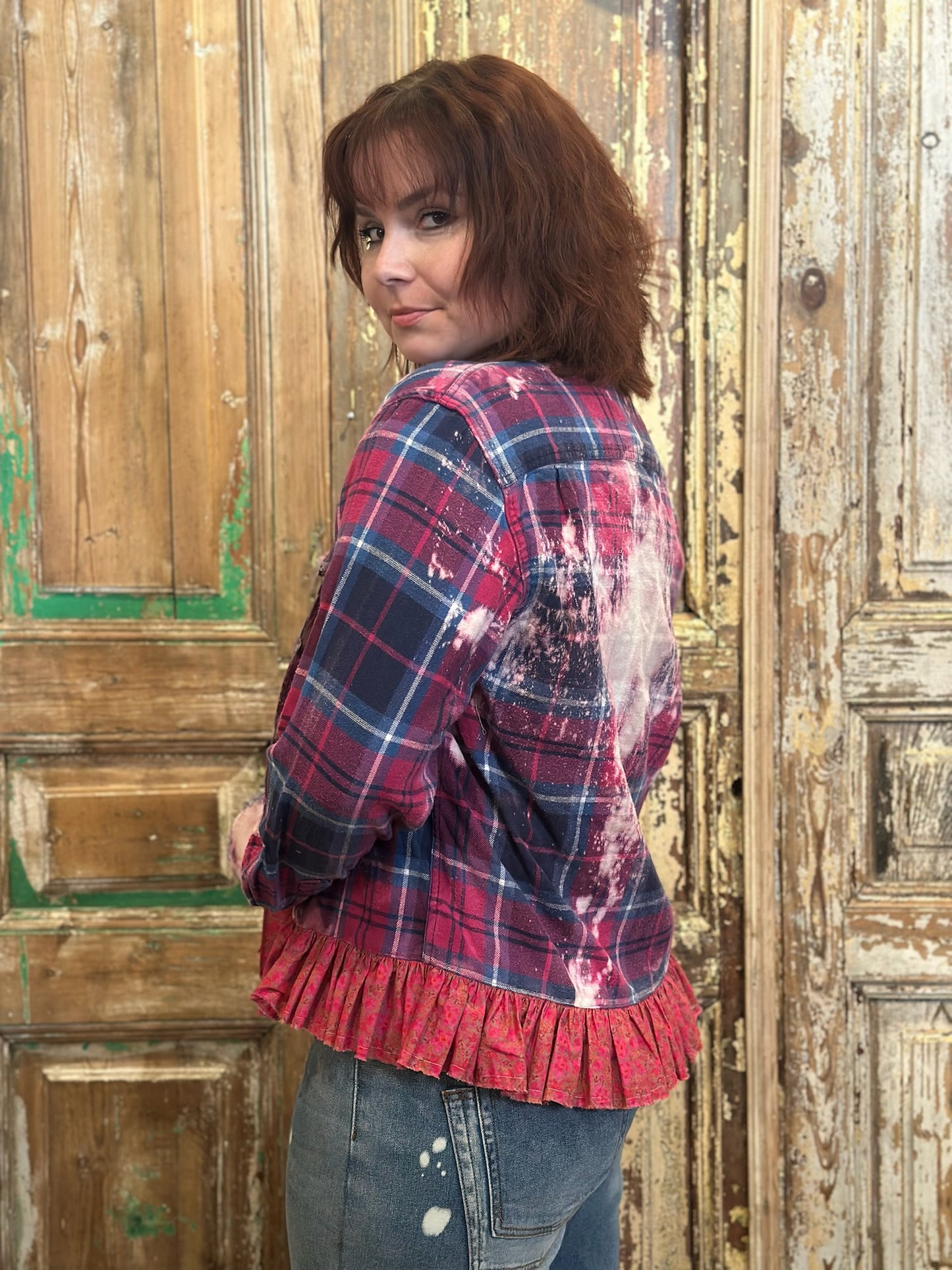 Large Ruffled Flannel