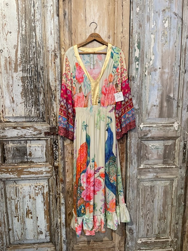 Peacock Paradise Maxi Dress