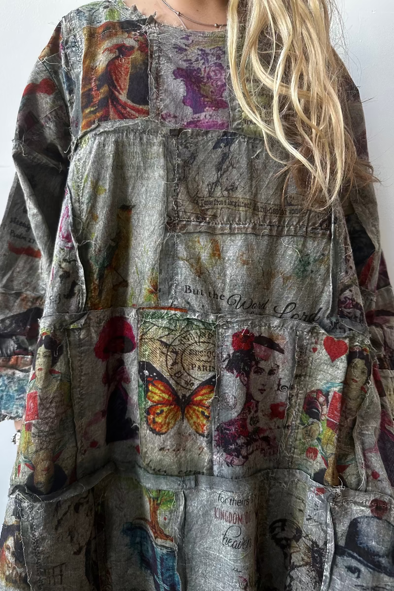 Patchwork Woven Dress
