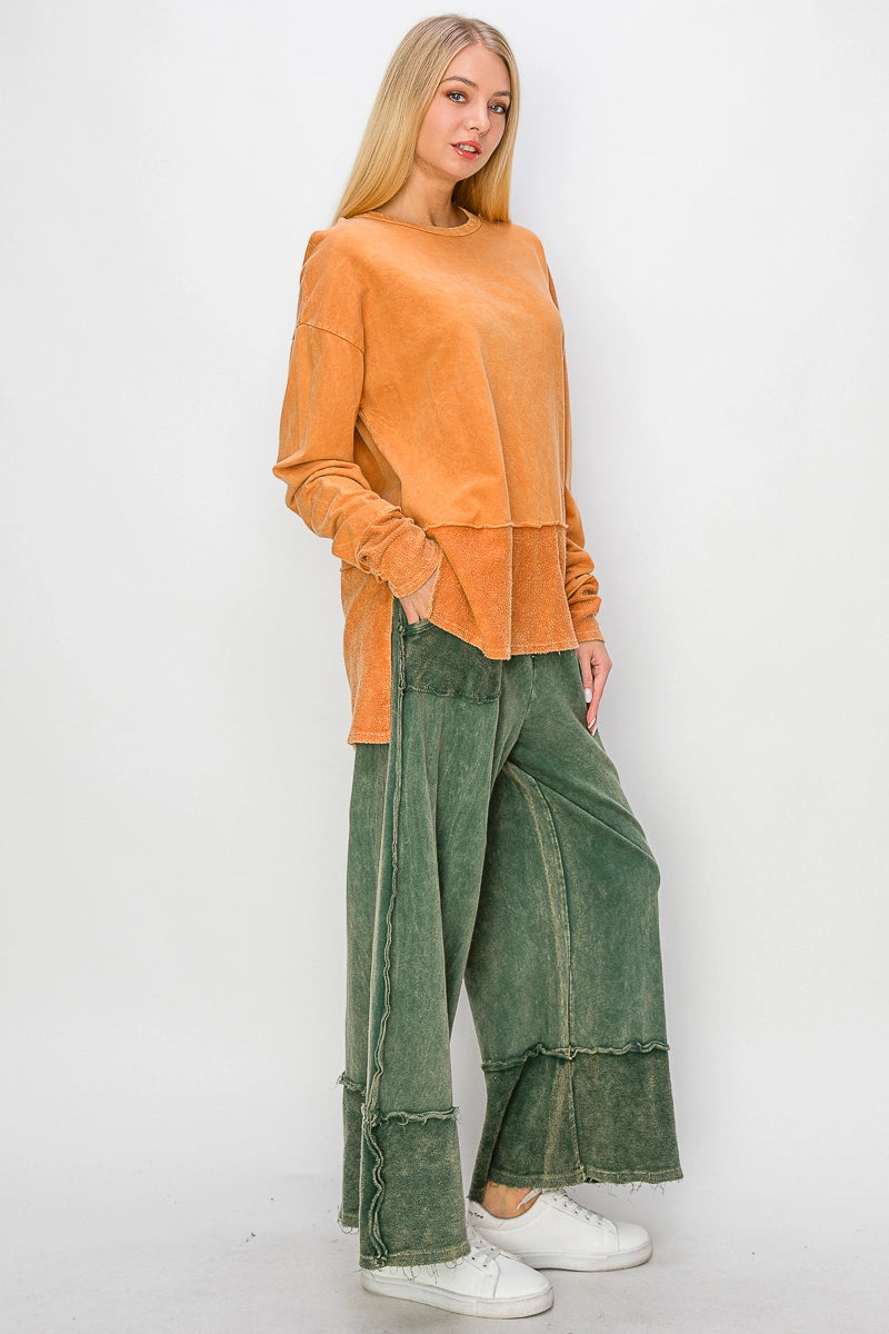 Raw Hem Knit Pants