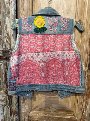 Up Cycled Love Sarong Vest