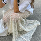 Lace Mermaid Maxi Skirt-10009