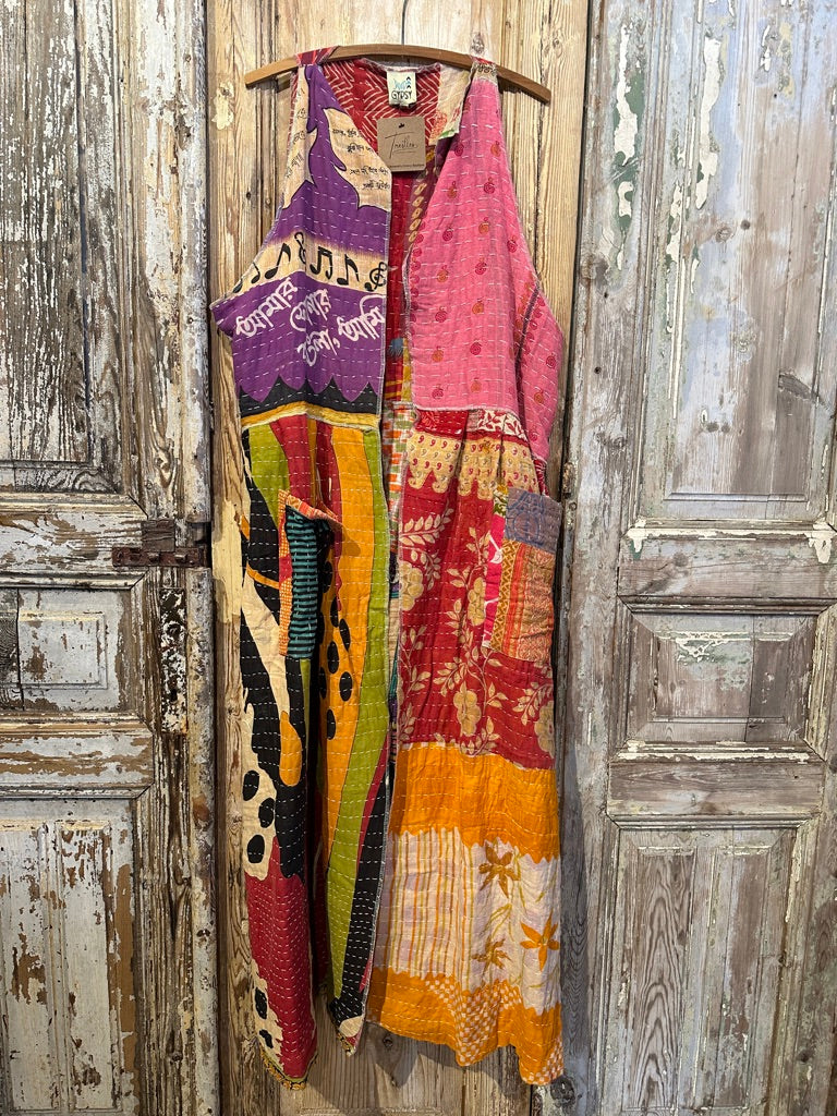 Kantha Sunrise Vest Duster