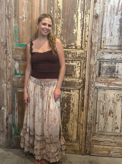 Floral Ruffle Midi