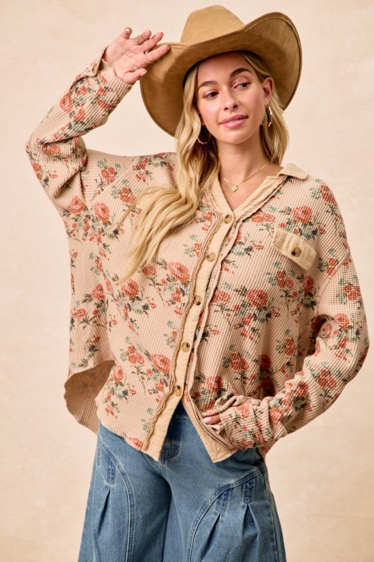 Floral Thermal Shacket