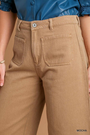 Frayed Front Pockets Pants