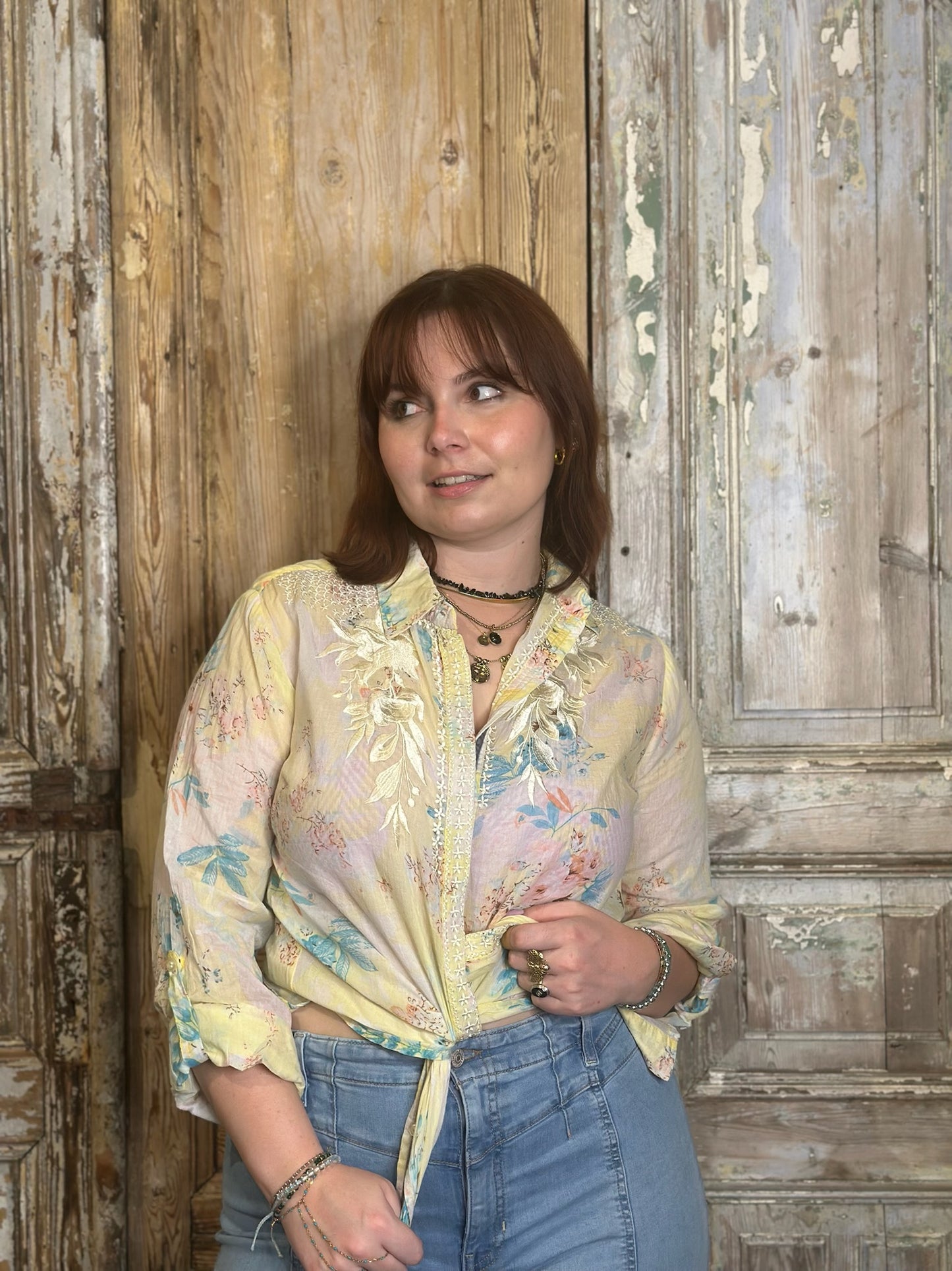 Embroidered Floral Blouse