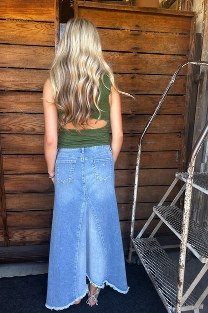 Denim Maxi Skirt