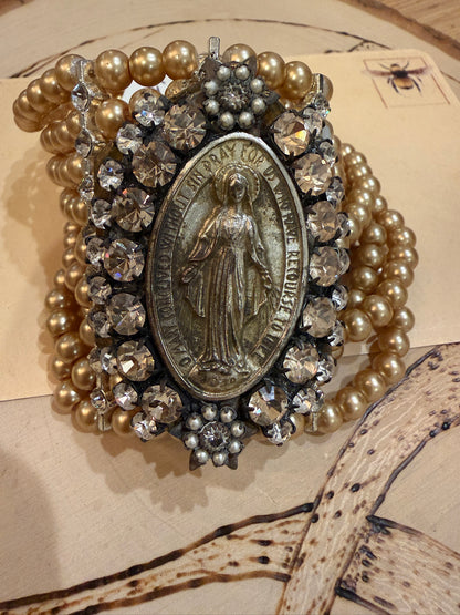 Religious Pearl Bracelet