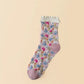 Lace Trim Floral Socks