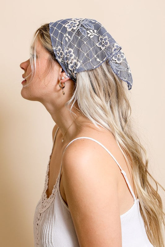 Boho Floral Head Scarf