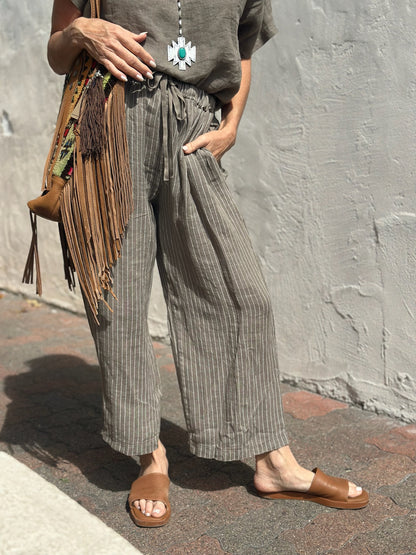 Striped Linen Pants