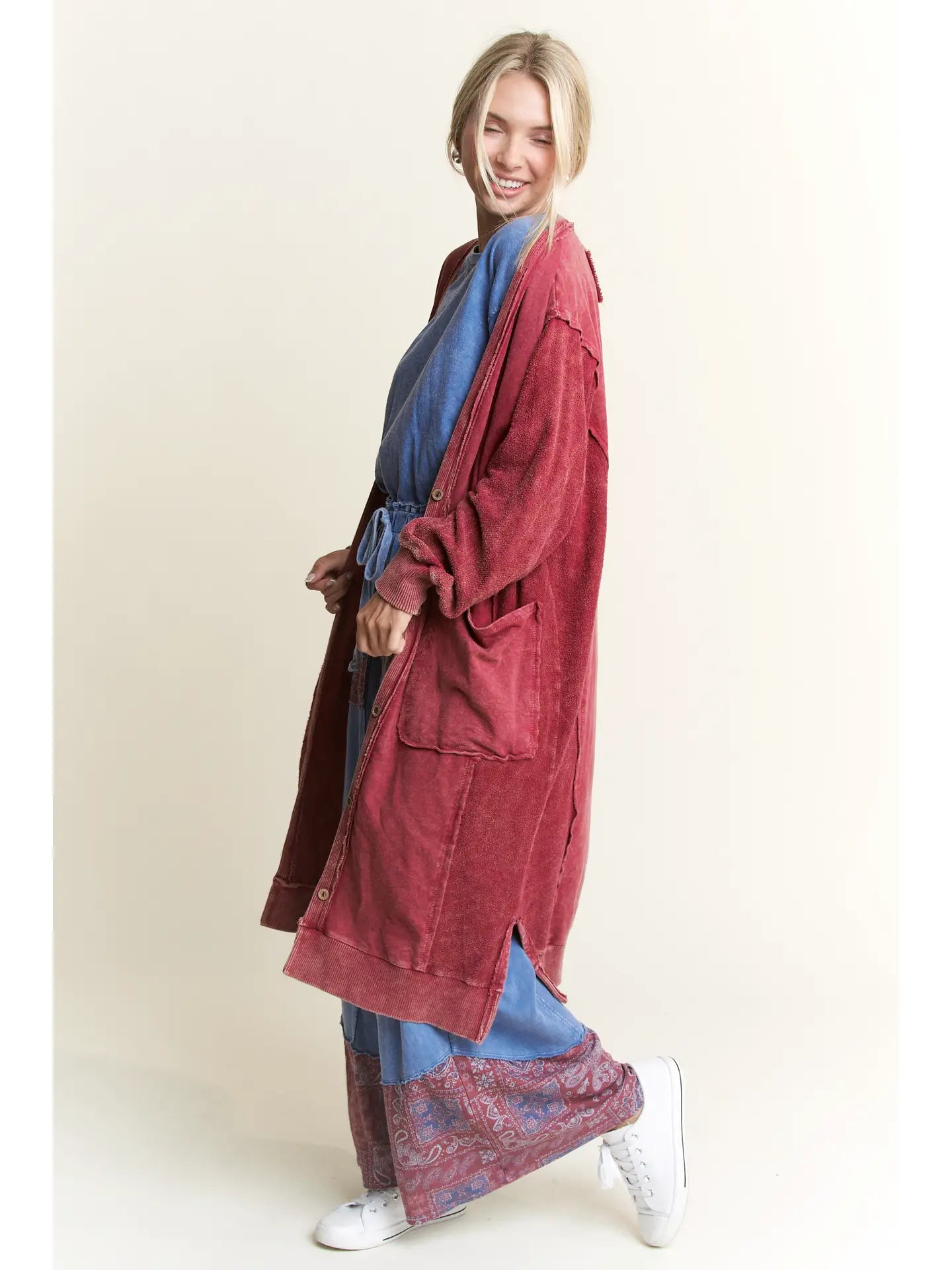 French Terry Maxi Cardi