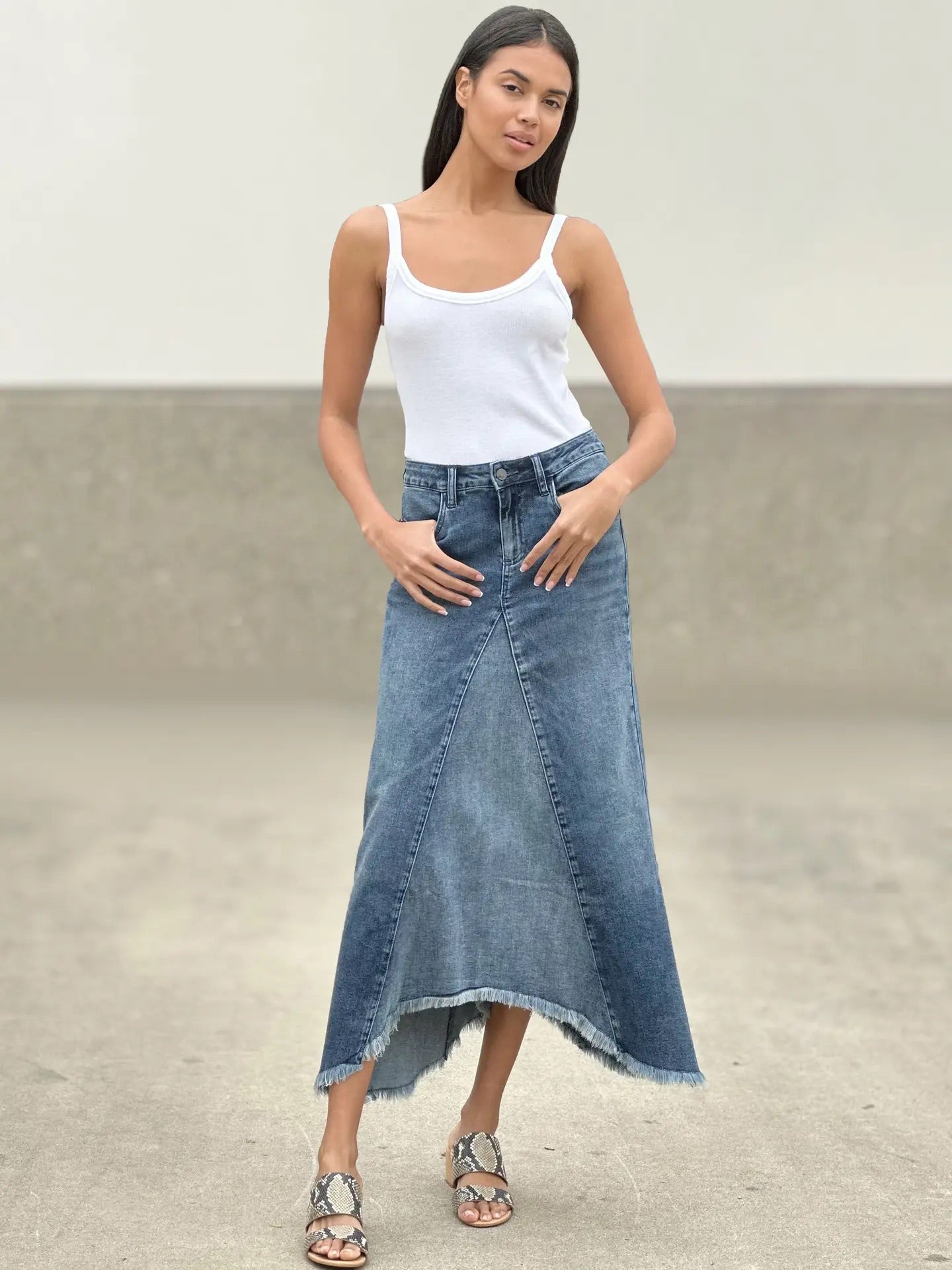Denim Maxi Skirt