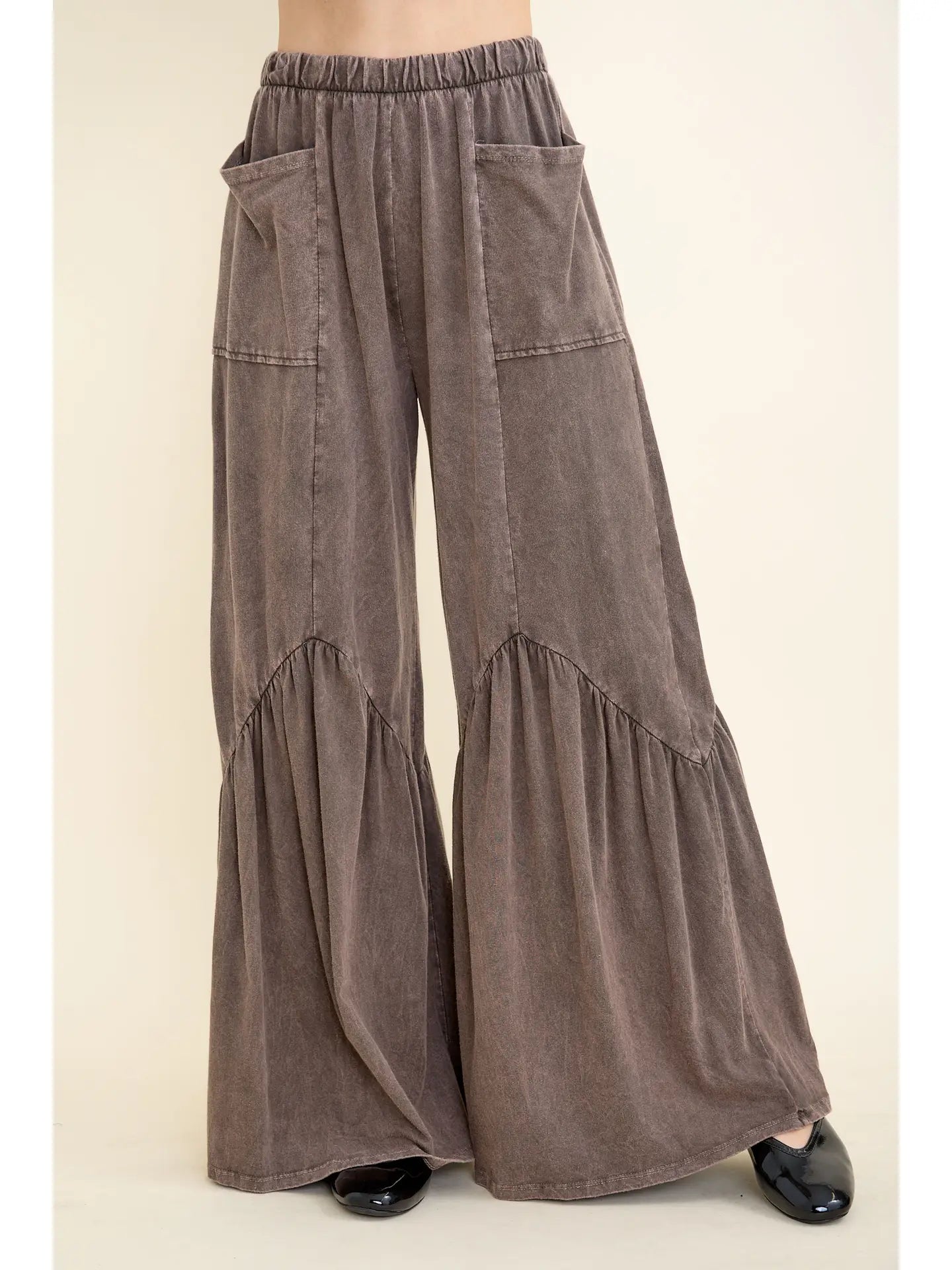 Bell Bottom Ruffle Pants