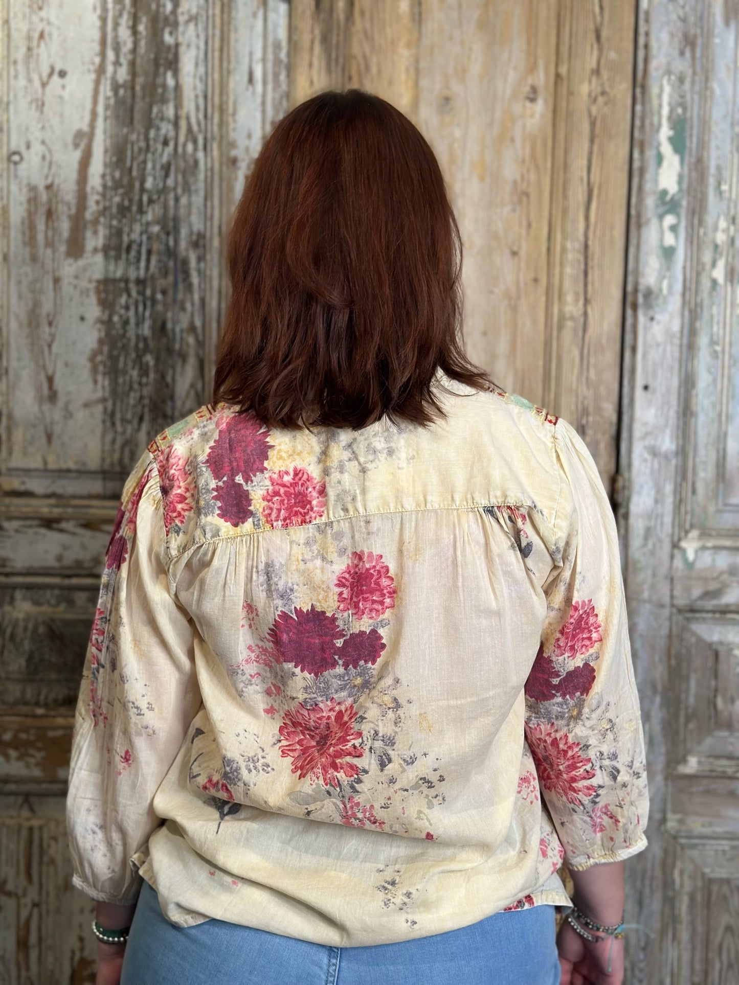 1/4 Front Floral Blouse