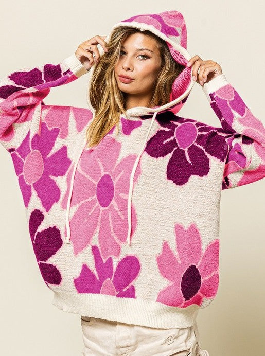 Floral Sweater Hoodie