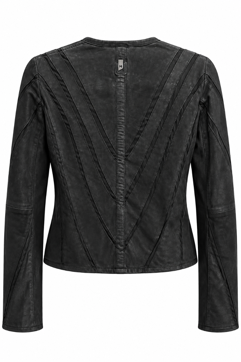 Chevron Mesh Suede Jacket